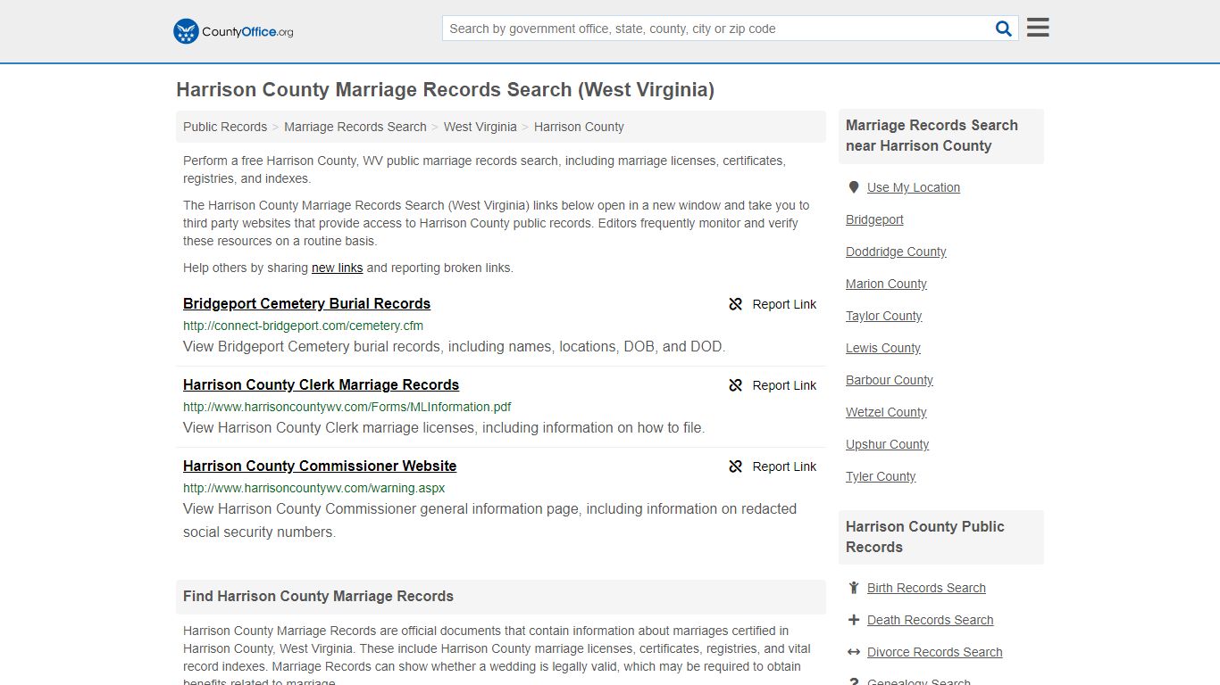 Marriage Records Search - Harrison County, WV (Marriage ...